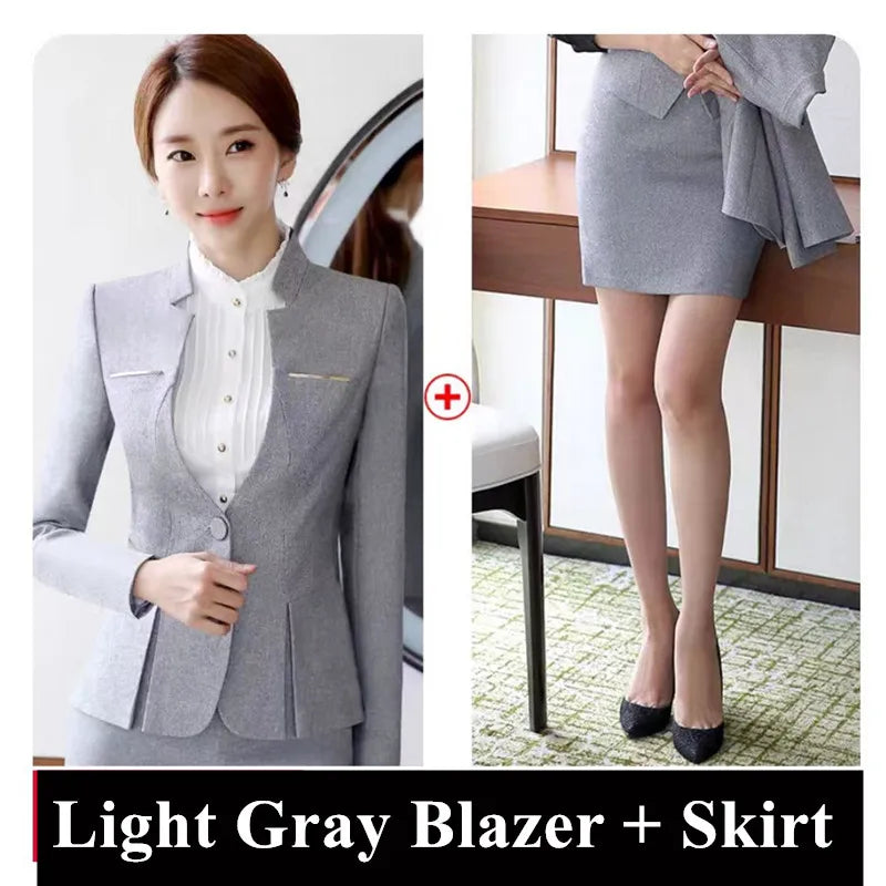 Naviu New Fashion High Quality Ensemble Femme 2 Pièces Pant Suits For Women Clothes Office Lady Formal Work Wear Uniform