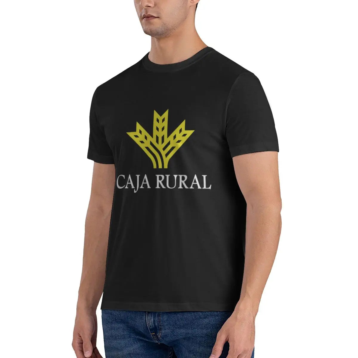 NEW Brilliant Caja Rural Design T-shirt Men Print Round neck T-shirt Summer Fashion Short Sleeve Cotton T Shirt