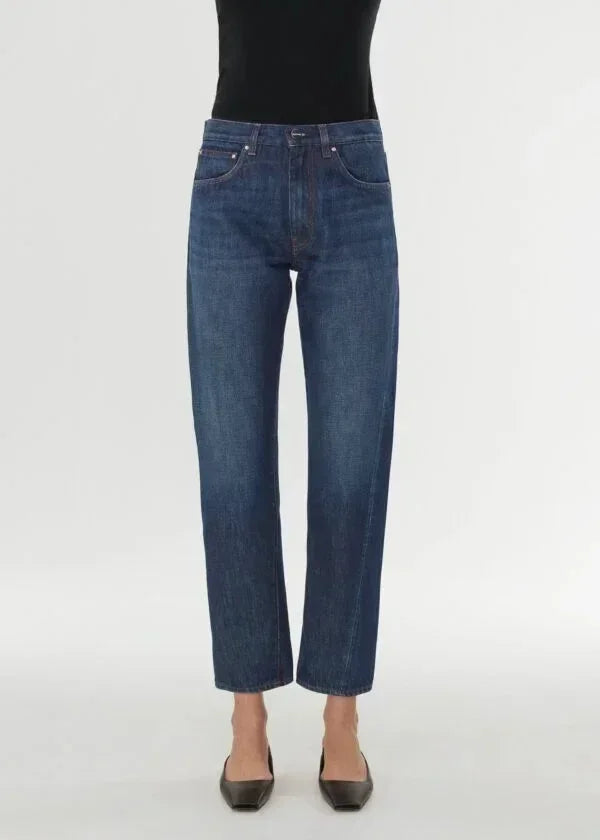 long Women Pants 2023 New Loose Twisted Nine Point Straight Jeans Women