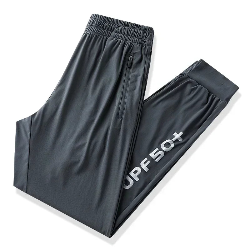 UPF50+Ice Silk Pants Summer Loose Breathable Quick Drying Slow Running Sports Fitness Pants Neutral Outdoor Mountaineering Pants