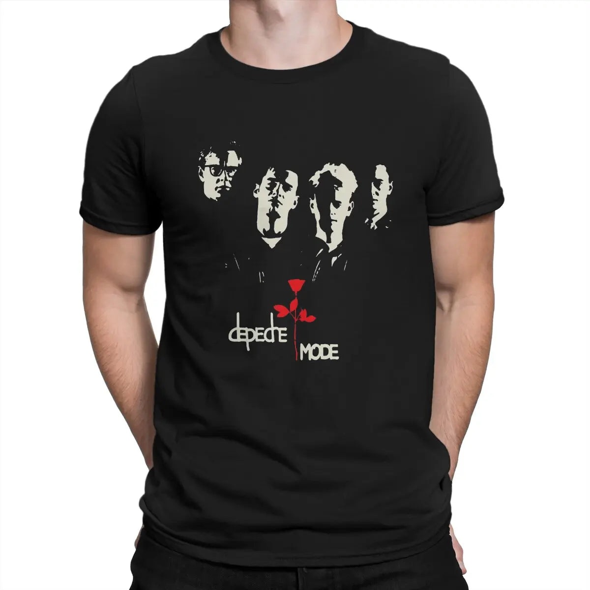 Men's T-Shirt Dmode Novelty Cotton Tee Shirt Short Sleeve Depeche Cool Mode T Shirt O Neck Tops 6XL