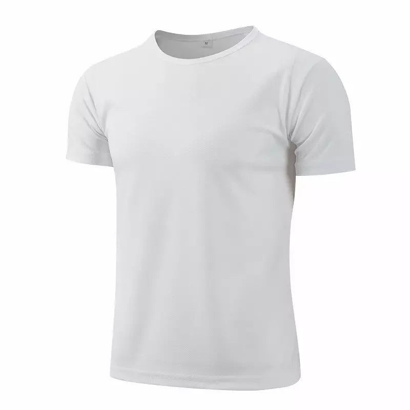 Sublimation Blank Quick Dry White T-shirt Summer Man Unisex O-neck Short SleeveTshirt Sports Clothing for Kids Adults Polyester