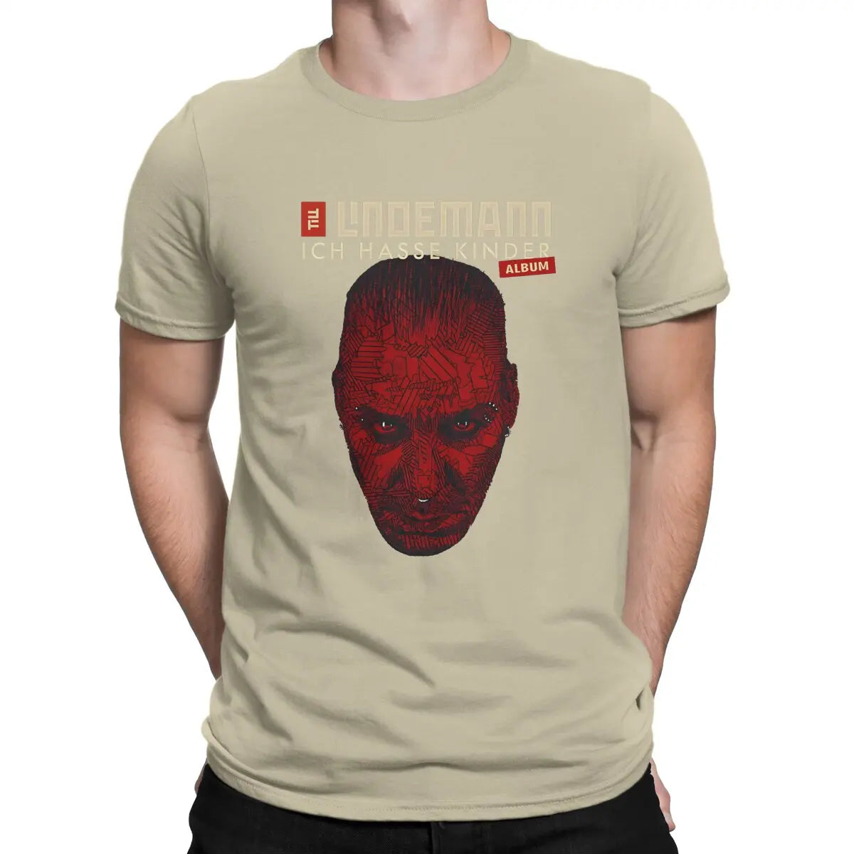 Men T-Shirts Angry style Funny 100% Cotton Tees Short Sleeve Lindemann T Shirts Round Collar Tops Gift Idea