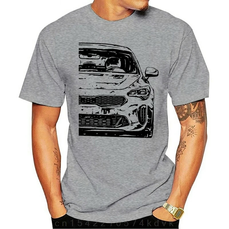 Kia StingerMeliert Leisure Fashion 100% cotton O-neck T-shirt