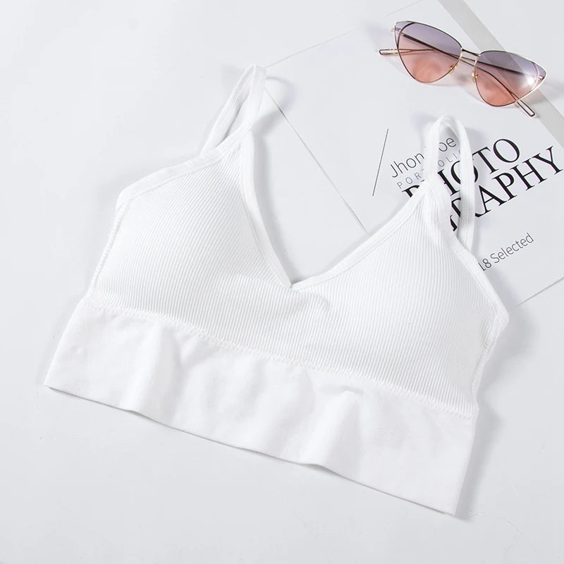 U-Shaped Backless Tank Top Women Intimate Strap Bra Camis Seamless Brassiere Women Wirefree Bralette Sexy Camis Bras Underwear