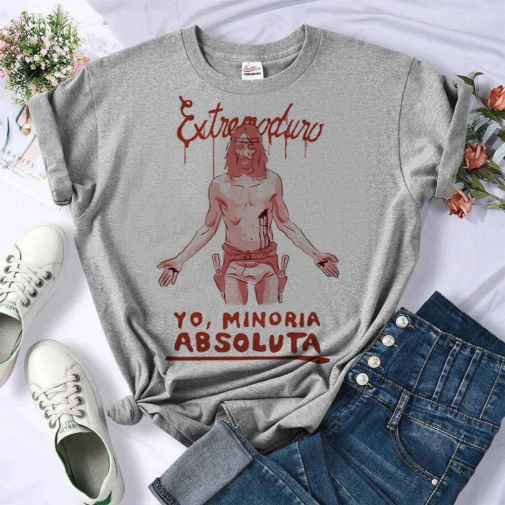 Extremoduro Tee women streetwear top girl manga Japanese designer clothes