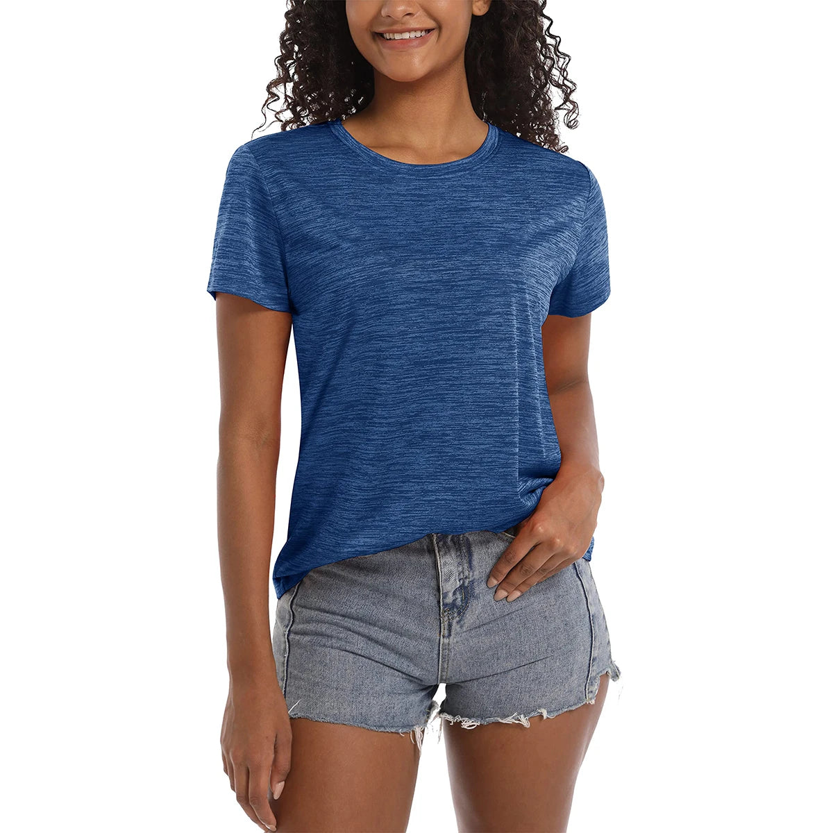MAGCOMSEN Women's T-Shirts Casual Crewneck Short Sleeve Quick Dry Shirts Lightweight Performance Tees Hiking Gym Workout Tops