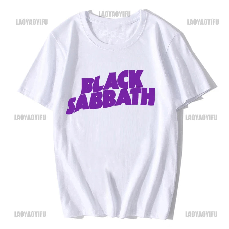 Men Women's Black Sabbath Rock Music T Shirts Cotton Tops Funny Short Sleeve O Neck Tee Shirt Gift Idea T-Shirt
