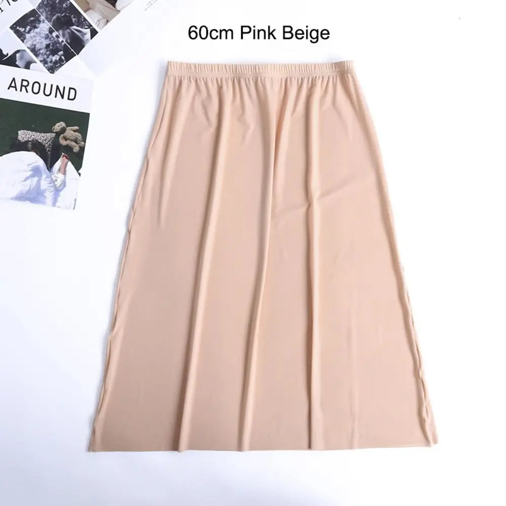 Inside Take Skirt Base Of Petticoat Long Petticoat Safety Underskirt Slips Underskirt Half Slips Ice Silk Underskirt DIY