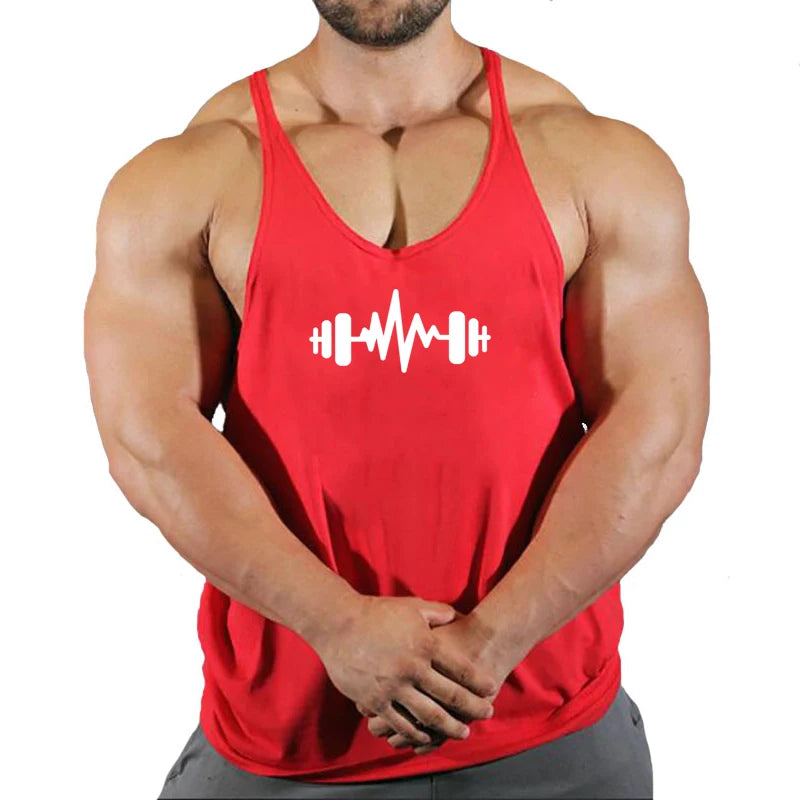 Brand Gym Stringer Tank Top Men Bodybuilding Clothing Cotton Sleeveless Shirt Man Fitness Vest Singlet Sportwear Workout Tanktop
