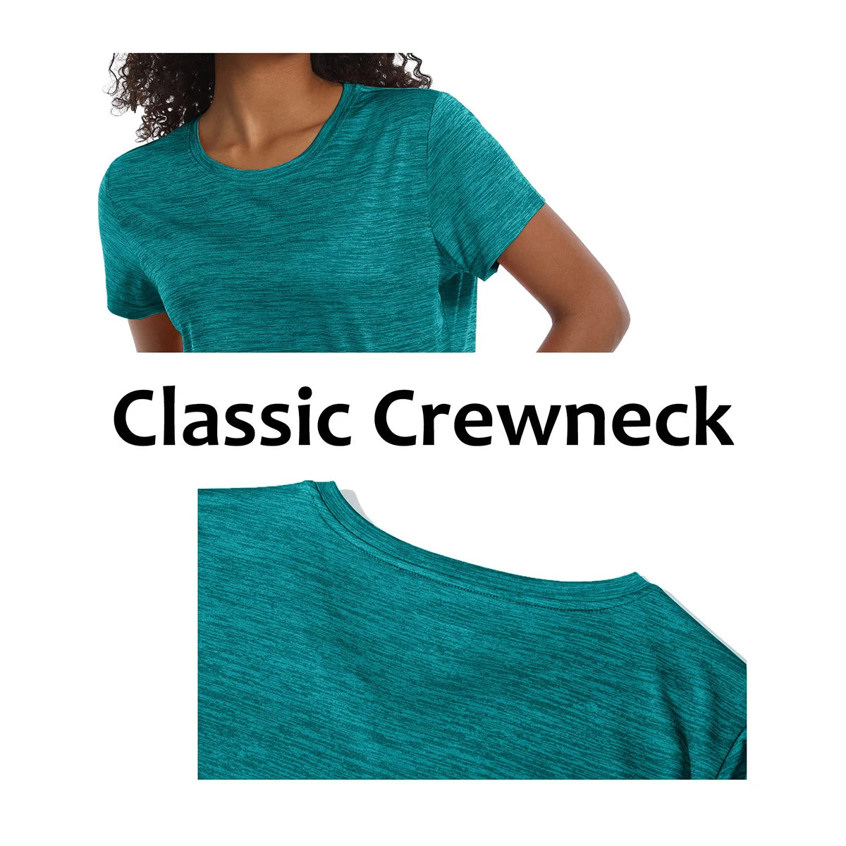 MAGCOMSEN Women's T-Shirts Casual Crewneck Short Sleeve Quick Dry Shirts Lightweight Performance Tees Hiking Gym Workout Tops