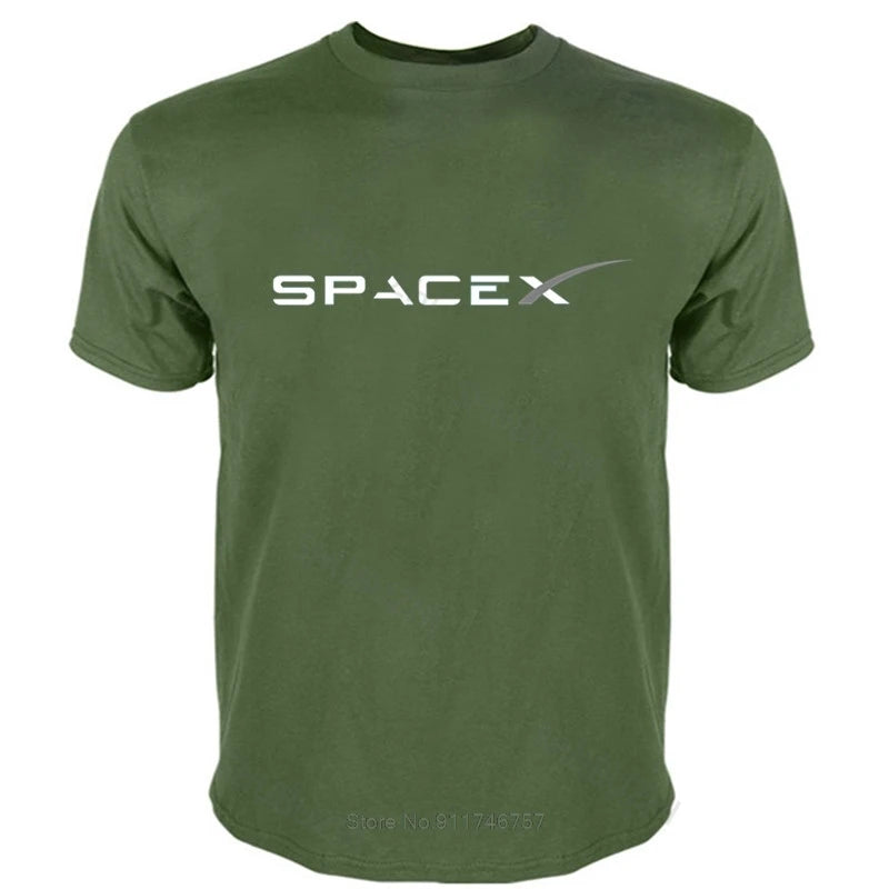 New SPACEX SPACE X LOGO ELON Design T-Shirt summer fashion t-shirt men cotton tops euro size boys gifts