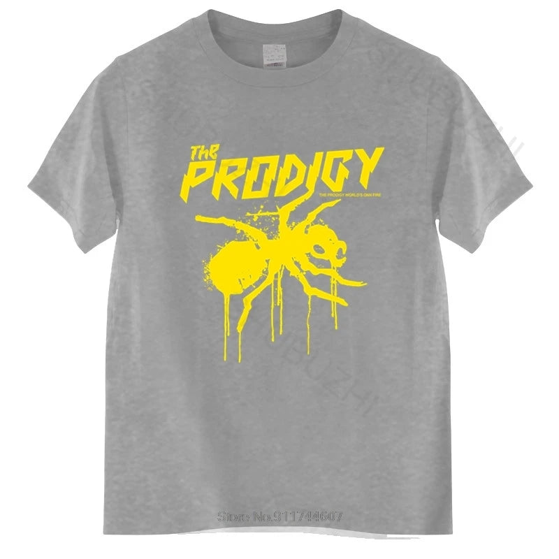 Mens summer cotton tshirt loose tops The Prodigy Men's T Shirt Black cotton tshirt male cotton tee-shirt bigger size