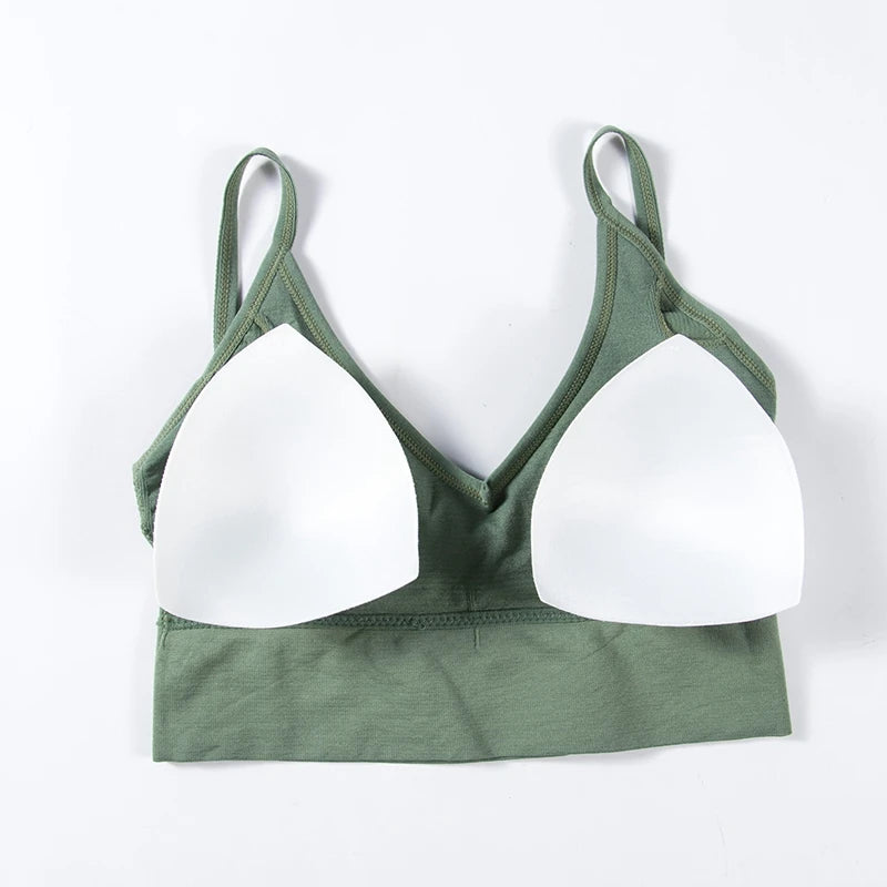 U-Shaped Backless Tank Top Women Intimate Strap Bra Camis Seamless Brassiere Women Wirefree Bralette Sexy Camis Bras Underwear