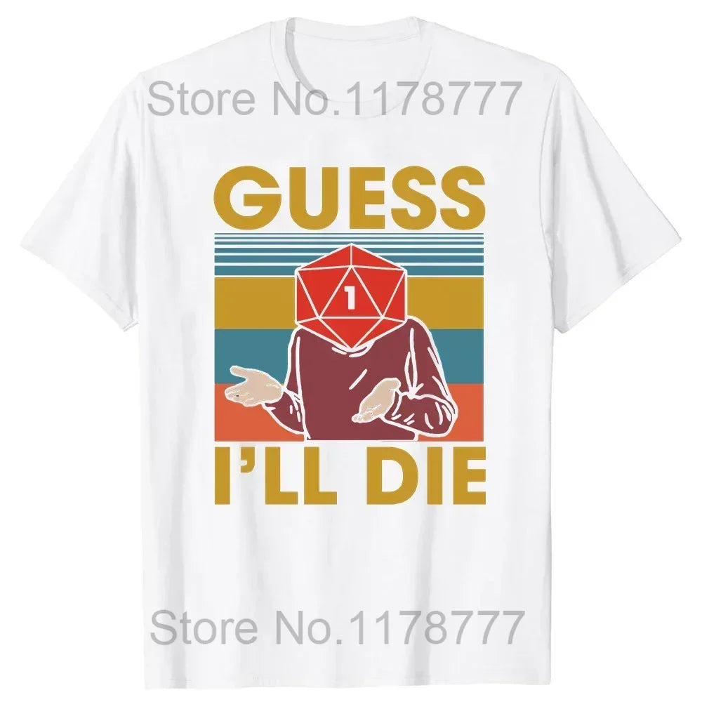 Retro Vintage ADHD&D Roll for Concentration Funny Gamer Dungeons DM RPG Dice Dragon T Shirts Summer Streetwear Gifts T-shirt Men
