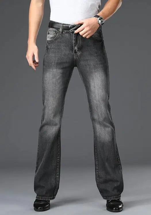 Men's Flared Pants, Classic Flared  Jeans , Loose Leg Jeans, Boot Cut Trouser,