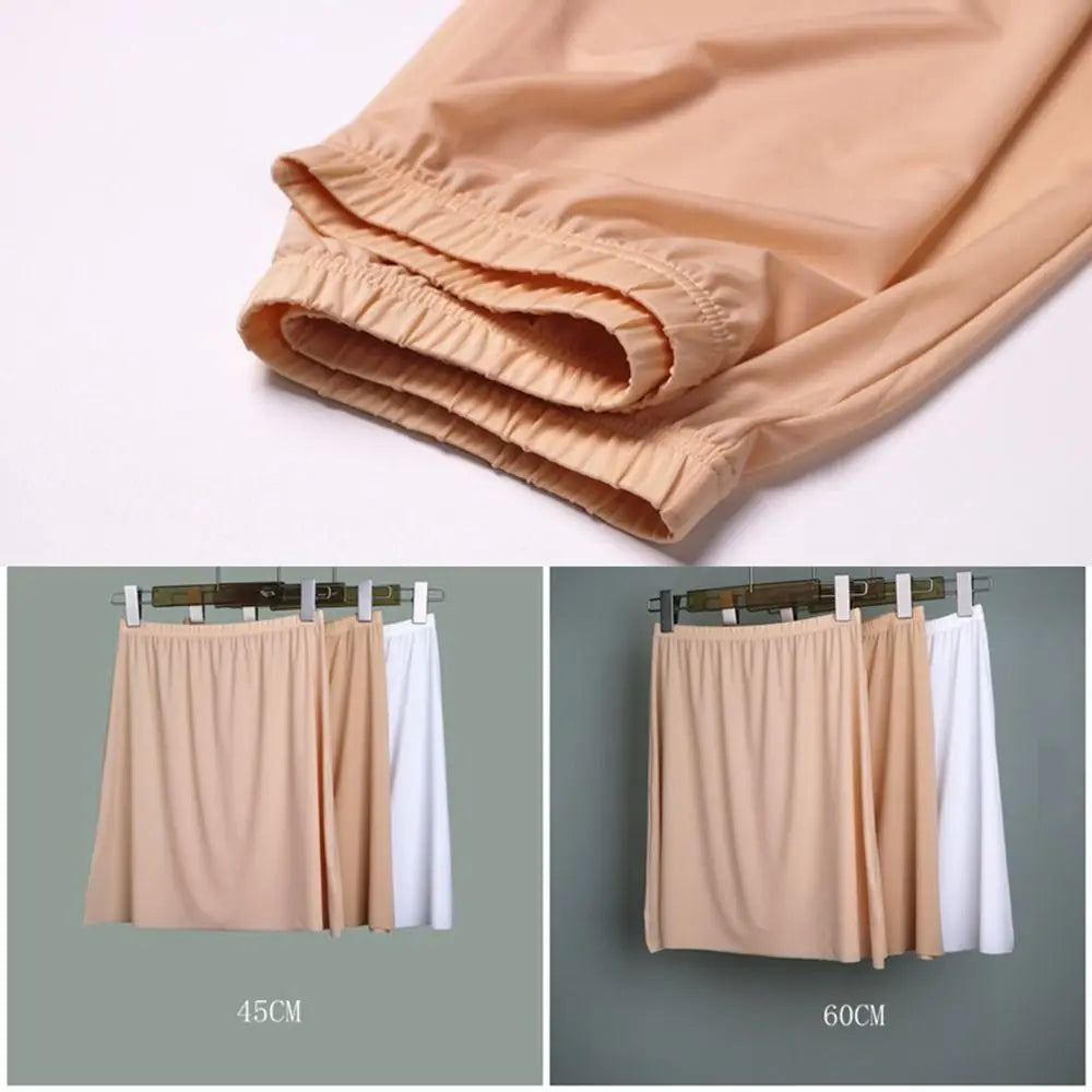 Inside Take Skirt Base Of Petticoat Long Petticoat Safety Underskirt Slips Underskirt Half Slips Ice Silk Underskirt DIY