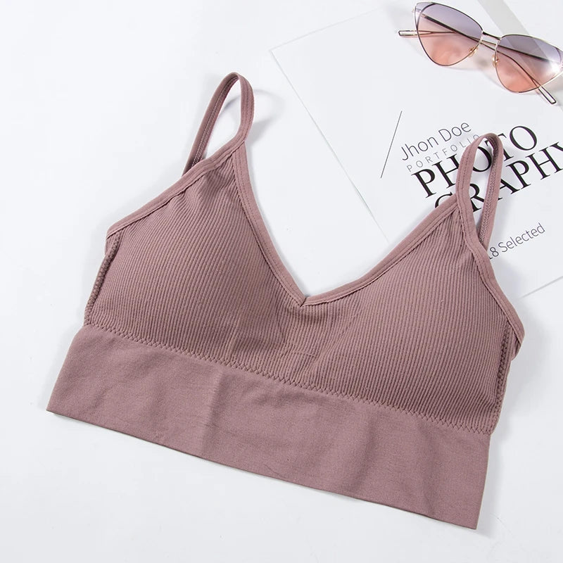 U-Shaped Backless Tank Top Women Intimate Strap Bra Camis Seamless Brassiere Women Wirefree Bralette Sexy Camis Bras Underwear