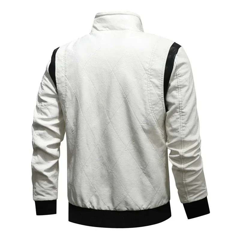 Ryan Gosling Drive Jacket Mens Winter Bomber Leather Jackets Men Scorpion Embroidery Hooded Jacket PU Leather Motorcycle Jacket