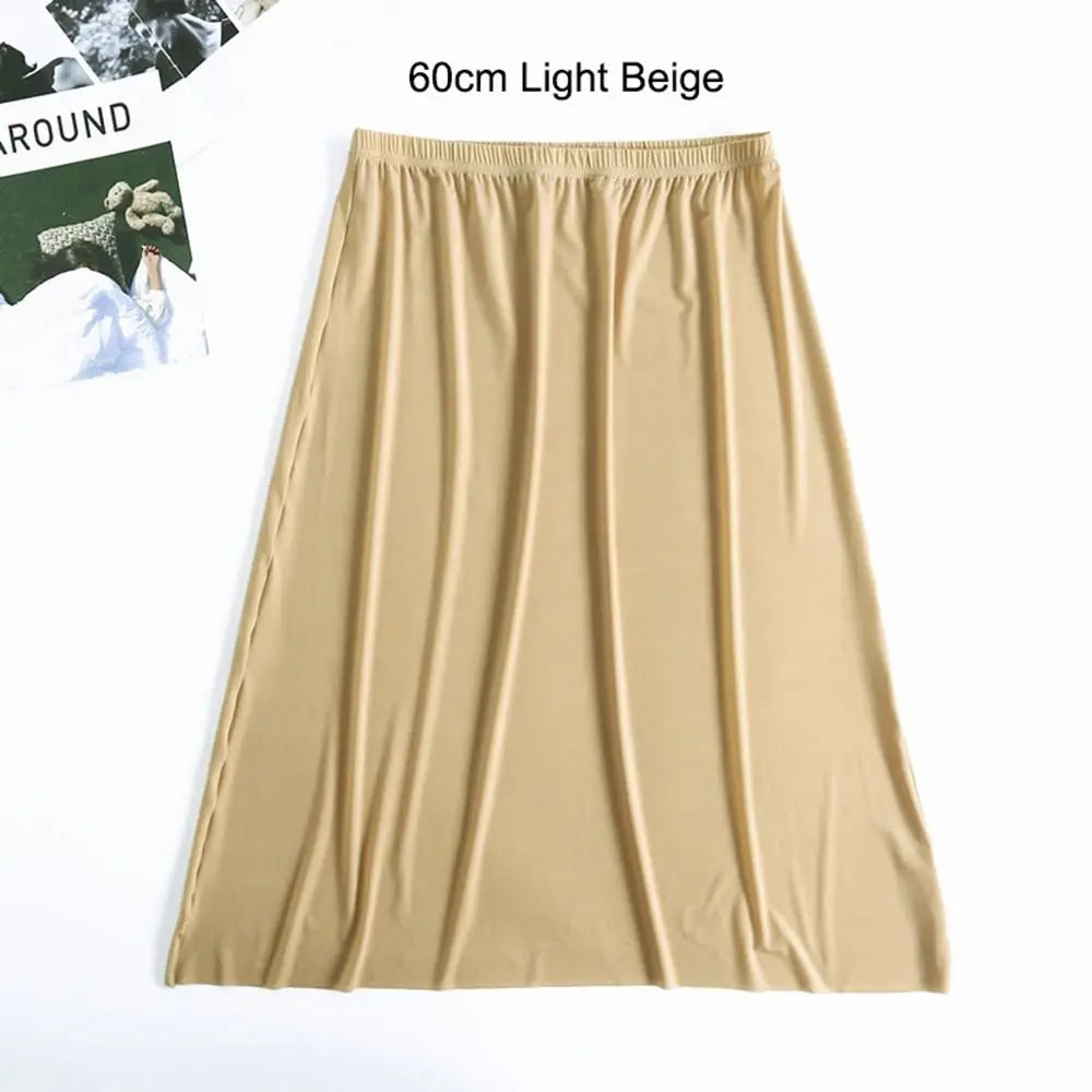 Inside Take Skirt Base Of Petticoat Long Petticoat Safety Underskirt Slips Underskirt Half Slips Ice Silk Underskirt DIY