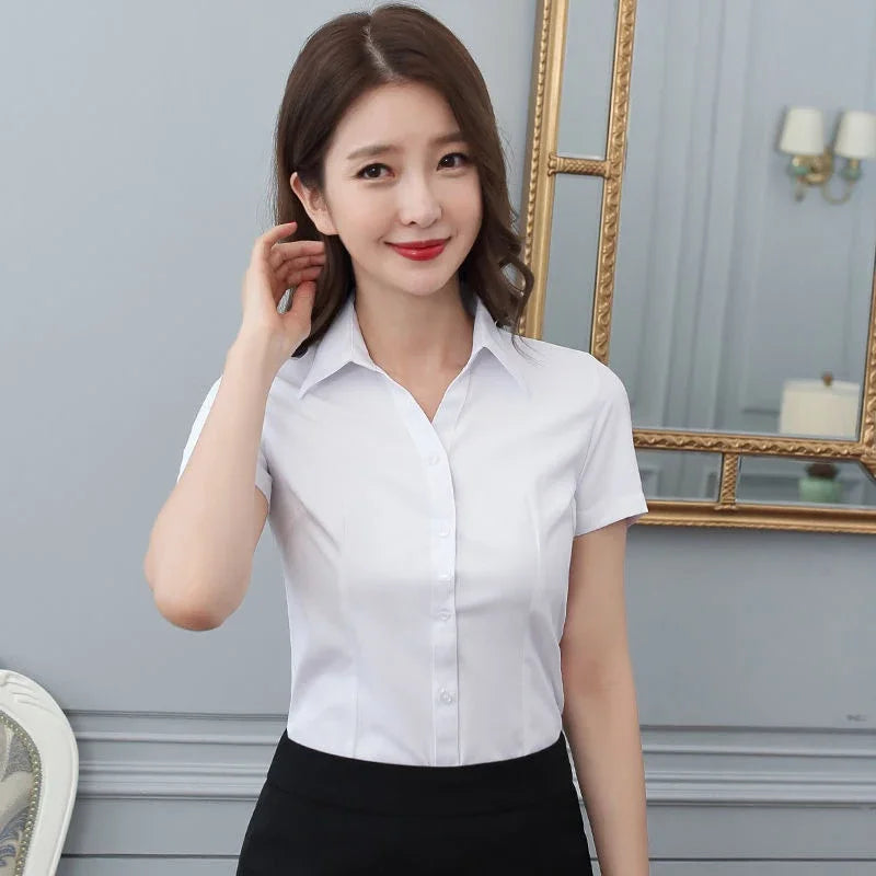 Elegant Female Shirts Office Lady Bodysuit White Women Blouses Long Sleeve Bodysuits Spring Summer Fashion Women Tops Jumpsuit