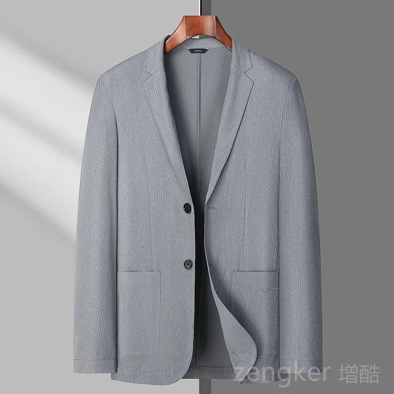 Summer Thin men blazer Ice Silk Breathable Stretch Casual Suit 7XL Plus Size Suit Jacket 8XL 6XL Lightweight blazers for men