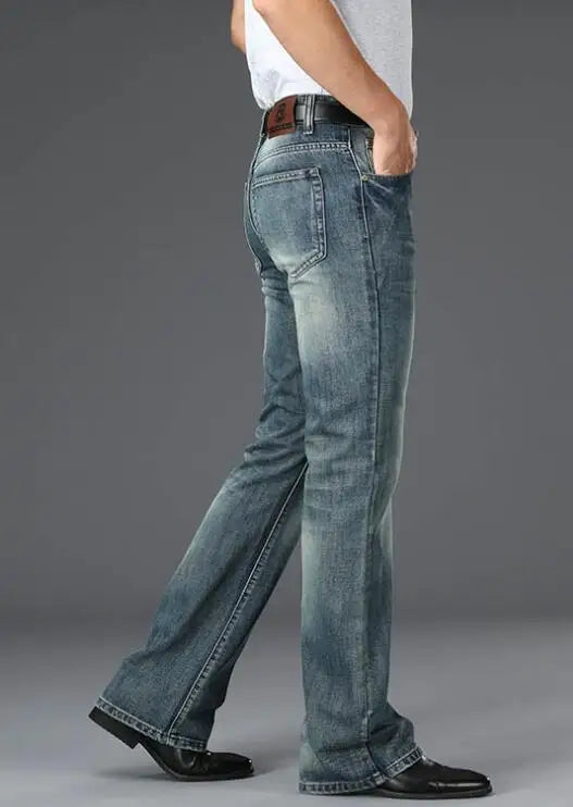 Men's Flared Pants, Classic Flared  Jeans , Loose Leg Jeans, Boot Cut Trouser,