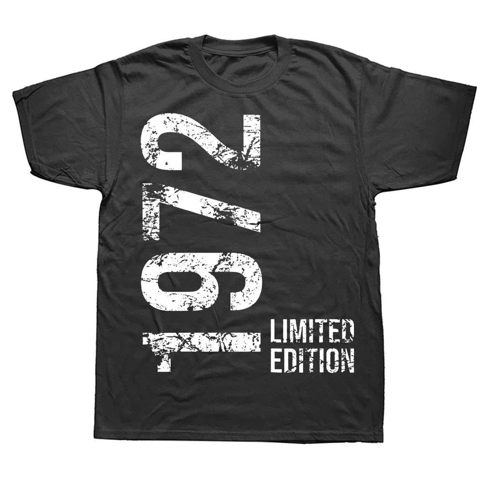 Summer Style T-shirt Novelty 51th 51 Years Man Woman Retro Vintage 1972 T Shirts  Streetwear Short Sleeve Birthday Gifts