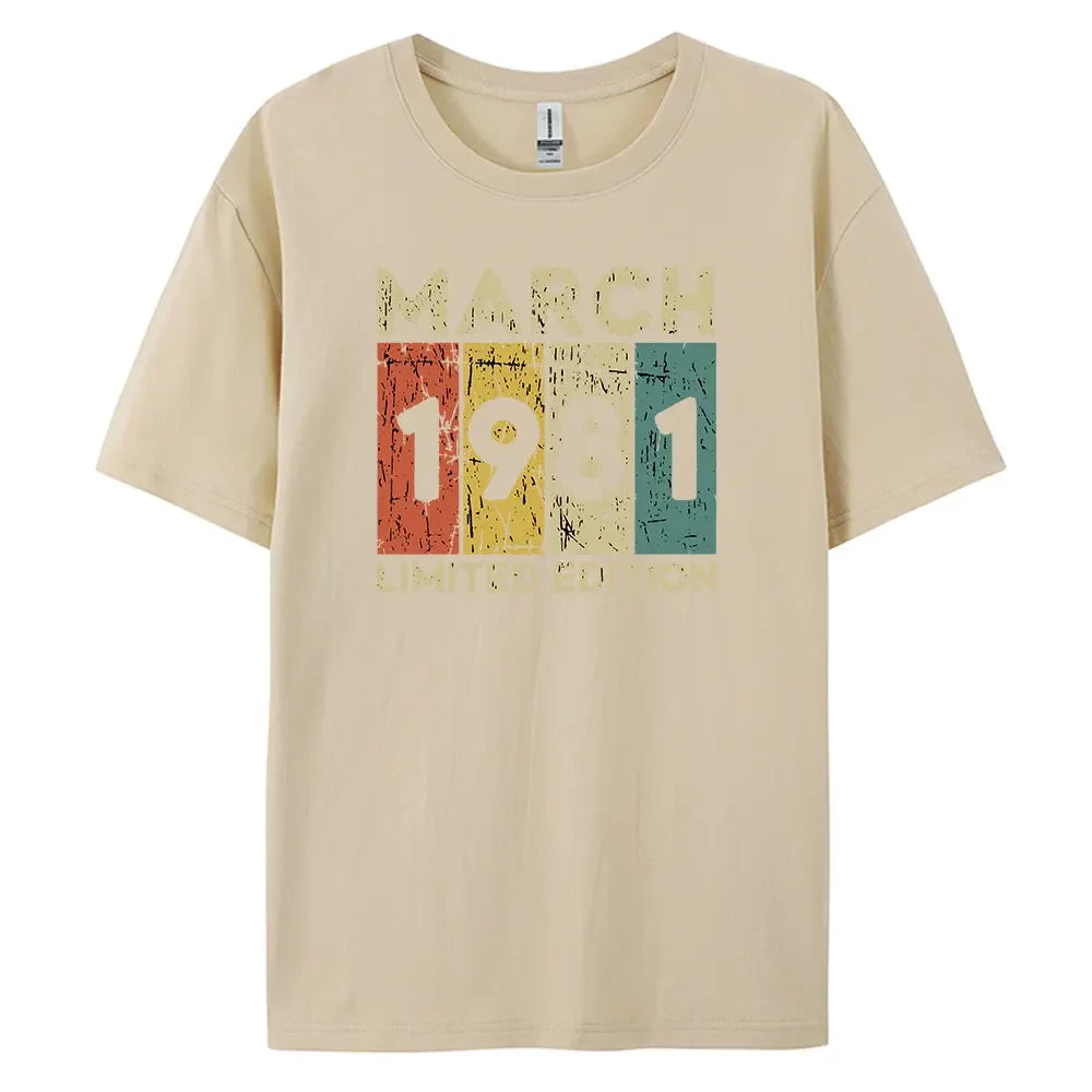 1981 Vintage Classic and Casual Cotton Tee for Men’s Summer Wardrobe