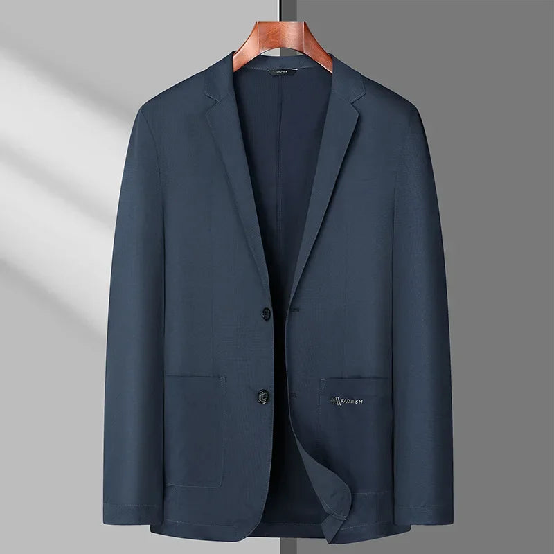 Summer Thin men blazer Ice Silk Breathable Stretch Casual Suit 7XL Plus Size Suit Jacket 8XL 6XL Lightweight blazers for men