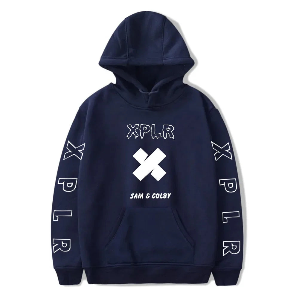 Winter Hoodies Sam And Colby Pullover XPLR Hoodie Printed Sam And Colby Hoodies Sweatshirts Men Hoodie Youtube Casual Sweatshirt