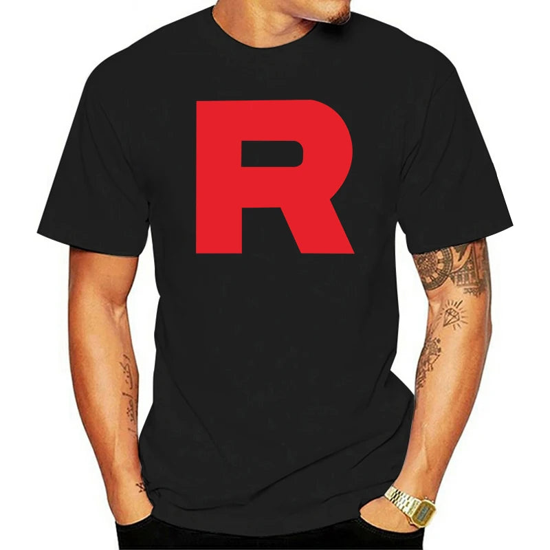 New Team Rocket Pokem3On Anime Cartoon Men's White T-shirt High Quality Printing Eu Size XS To 5Xl Tee Shirts
