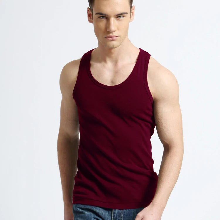 Men's Underwear Cotton Tank Top Men High Quality Bodybuilding Singlet Sleeveless Slim Fit Vest Men Tank Tops