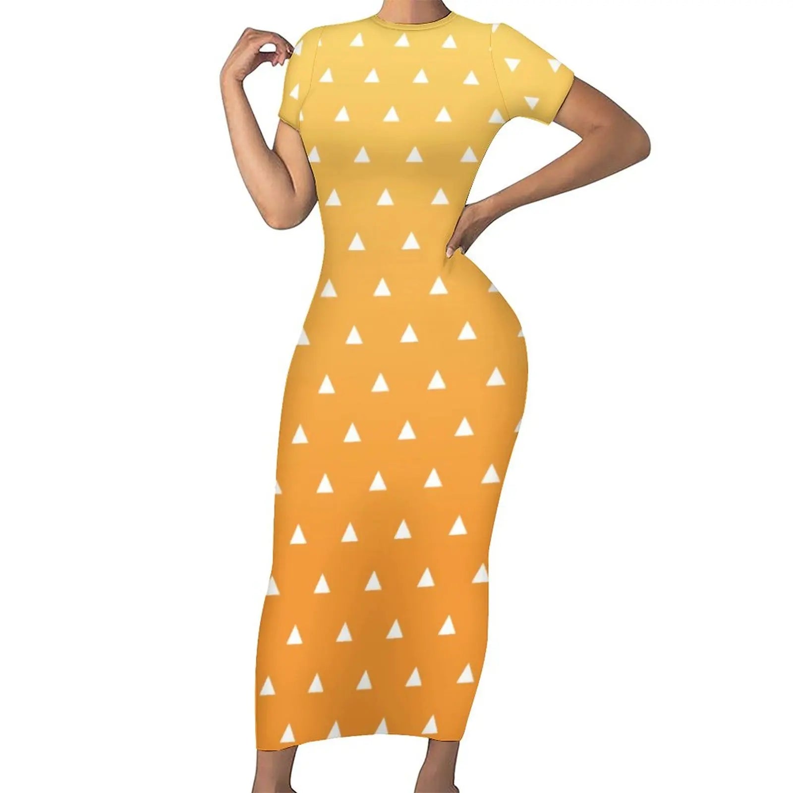Nezuko Kamado Pink Bodycon Dress Woman Kimetsu No Yaiba Anime Demon Slayer Kawaii Maxi Dresses Holiday Aesthetic Print Dress