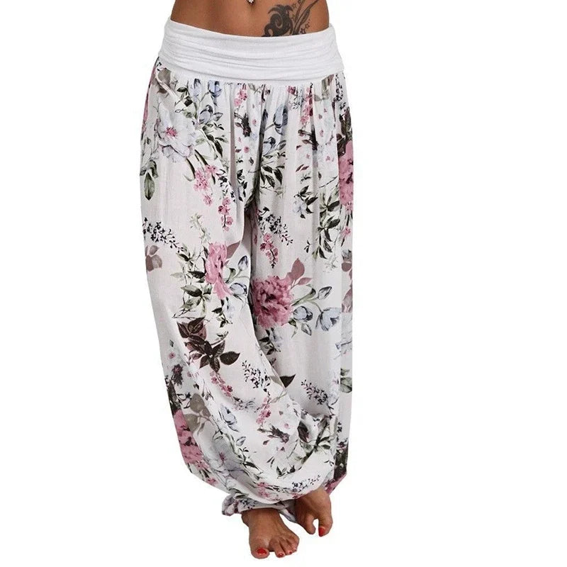 Ladies Fashion Print Wide Leg Pants Comfort Loose Pants Casual Pants Harlan Pants Casual  for Ladies