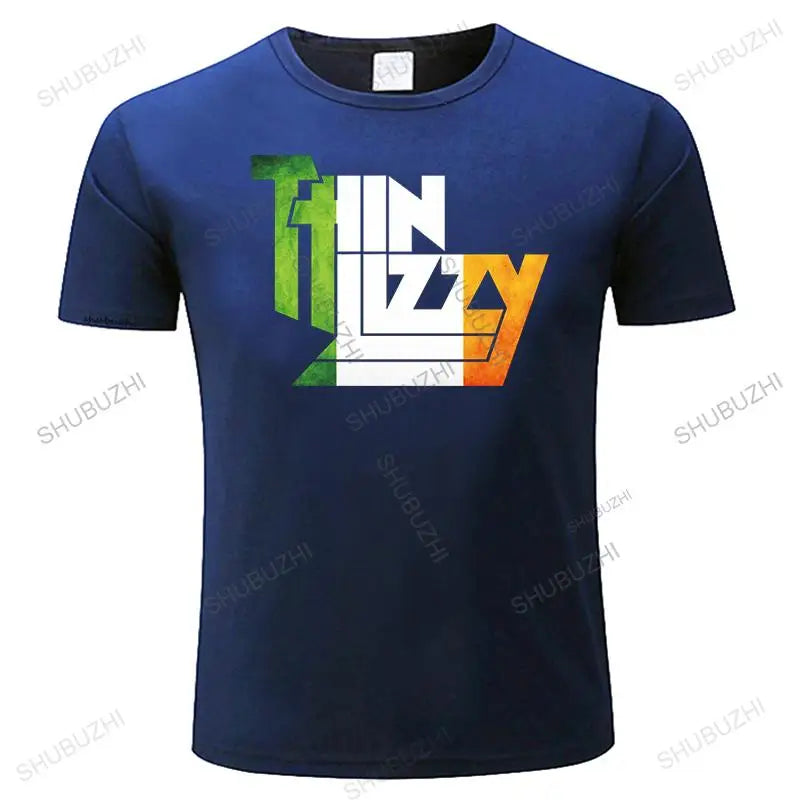 new vintage tshirts black t-sihrt 3d Heavy Metal Rock Band Thin Lizzy T Shirt Men Tops Music Pop Cotton unisex summer tee-shirt