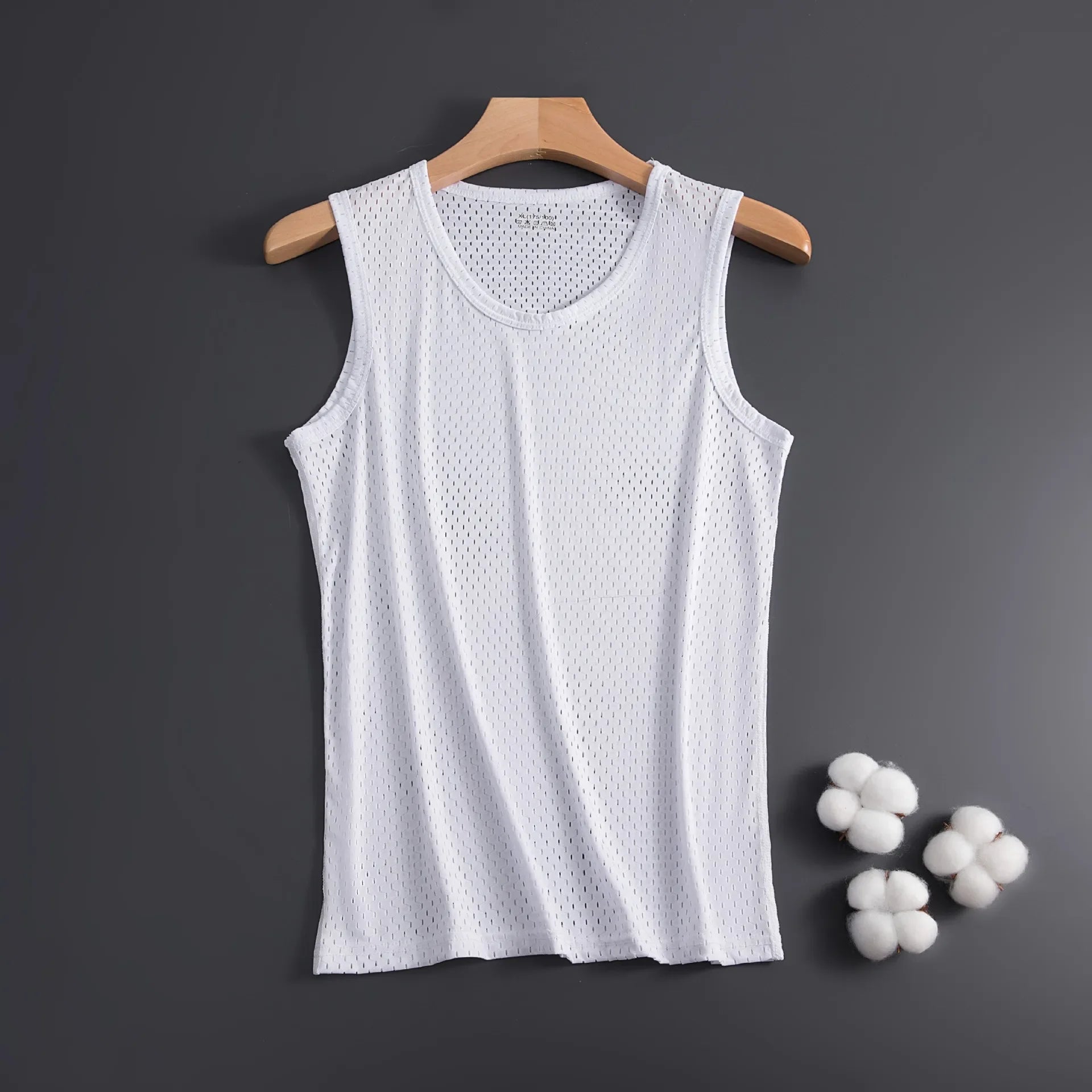 Mens Mesh Vest Ice Silk Quick-drying Bodybuilding Tank tops Fitness Muscle Sleeveless Narrow Men Vest Fitness Casual Sport Tops