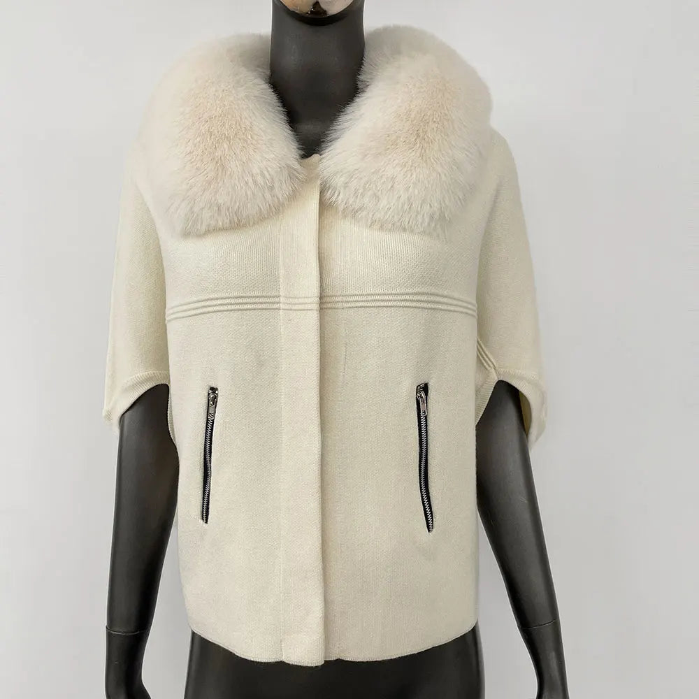 FURYOURSELF 2025 Autumn Winter Women's Short Knitted Sweater with Artificial Fur New Brazilian Best-selling Women's Cardigan