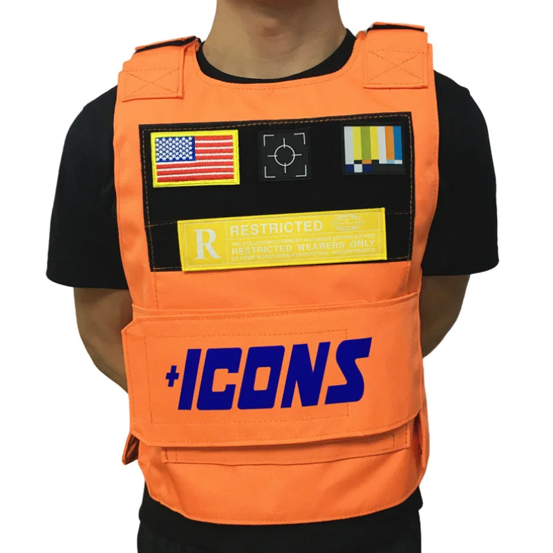 Hot Selling ICONS Oxford Casual Street Vest Sleeveless Men Multifunctional Singlet Adjustable Tactical Vest For Fishing Training
