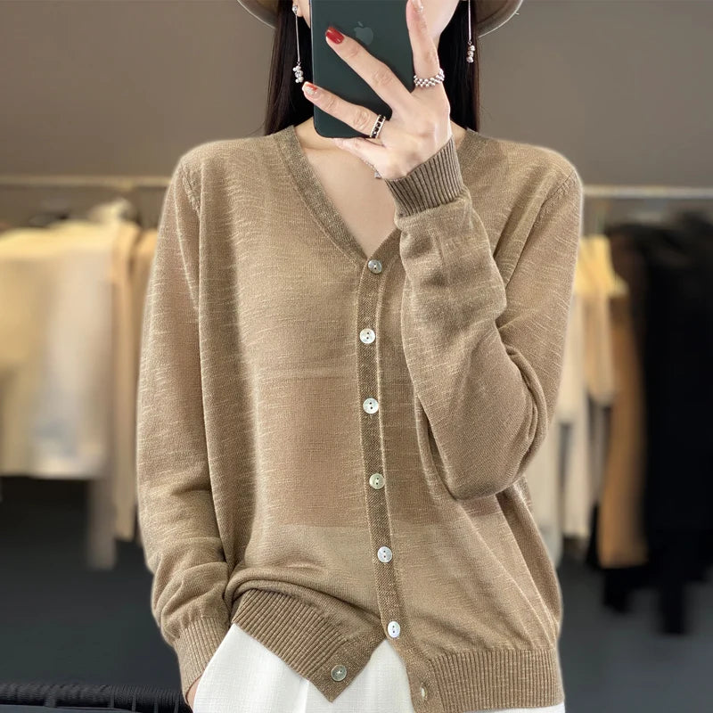 Summer New Women's Floral Yarn Ice Silk Knitted Cardigan Breathable Cool Sun Protection Sexy Cardigan NJR-330