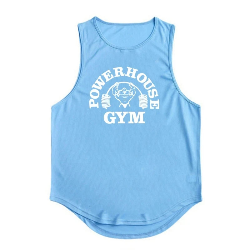 Men's Singlets Top for Fitness Gym T-shirts Suspenders Man Bodybuilding Shirt Vests Stringer Sleeveless Sweatshirt Clothing Vest