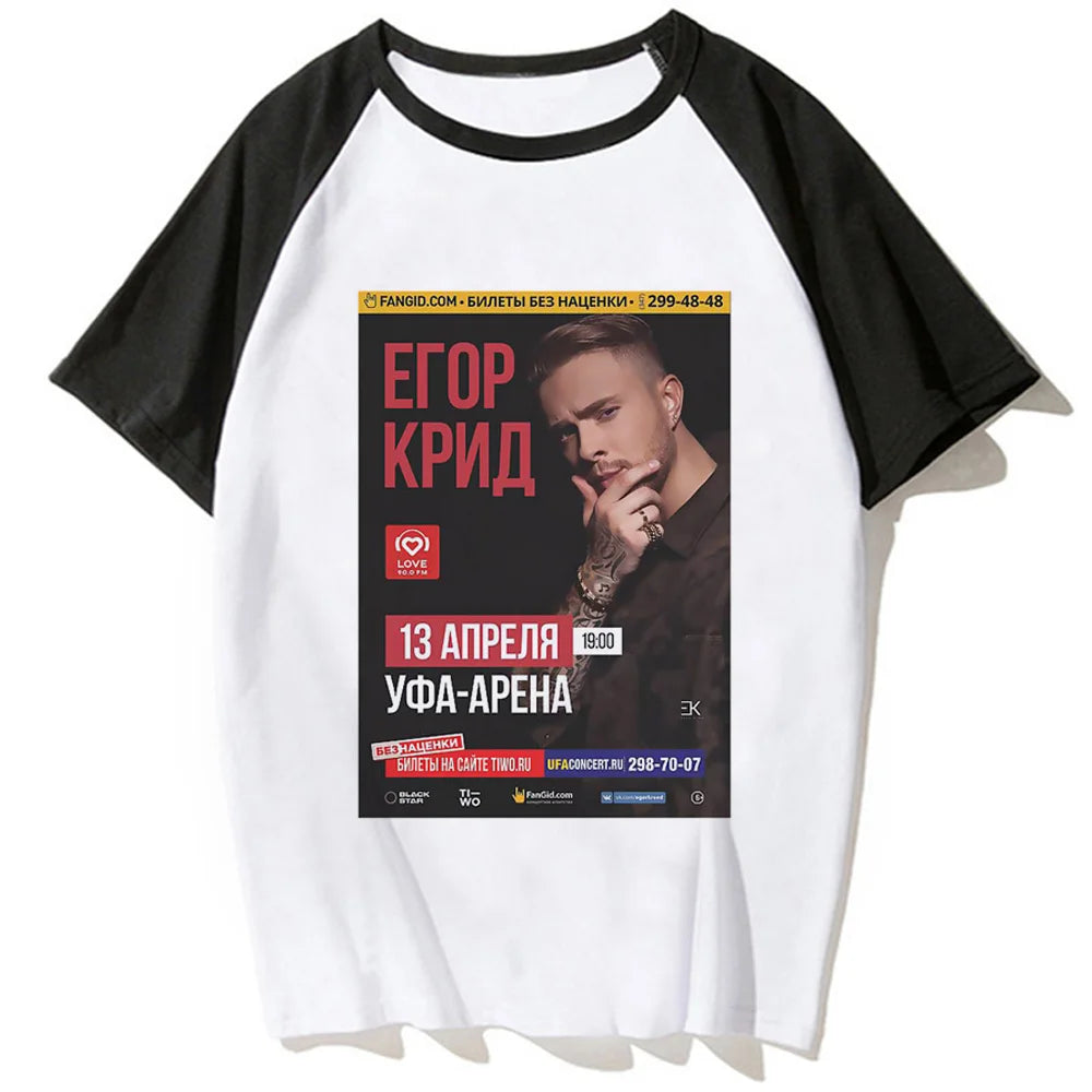 Egor Kreed t shirt women streetwear summer anime Tee female streetwear 2000s clothing