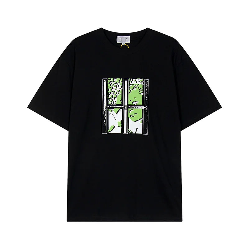 Vintage Batik Trapezoidal Logo Embroidery CAVEMPT T Shirt Men Women Oversized Short Sleeves Tee 100% Cotton CAV EMPT C.E T-Shirt