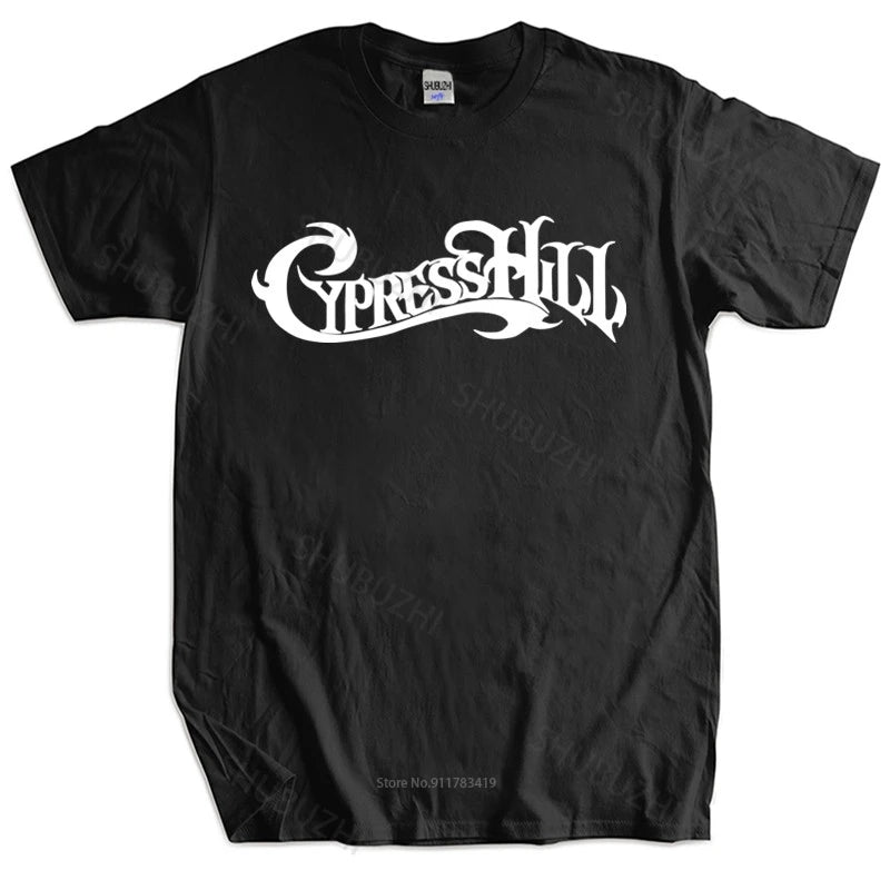 Cotton Tshirt Men Crew Neck Tops cypress hill black new mens hip hop up xxl rap band xl gangstas Men O-neck Teeshirt
