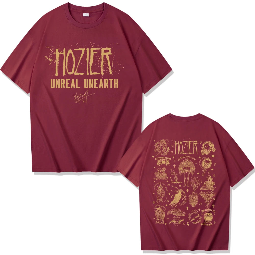 Hozier Shirt Hozier Music Album T-Shirt Steetswear Man Woman Hozier Unheard T-Shirt O-Neck Short Sleeve Shirts for Fans