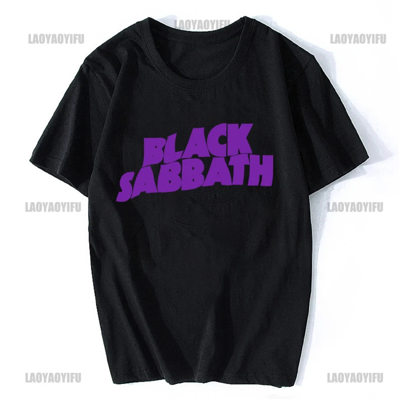 Men Women's Black Sabbath Rock Music T Shirts Cotton Tops Funny Short Sleeve O Neck Tee Shirt Gift Idea T-Shirt