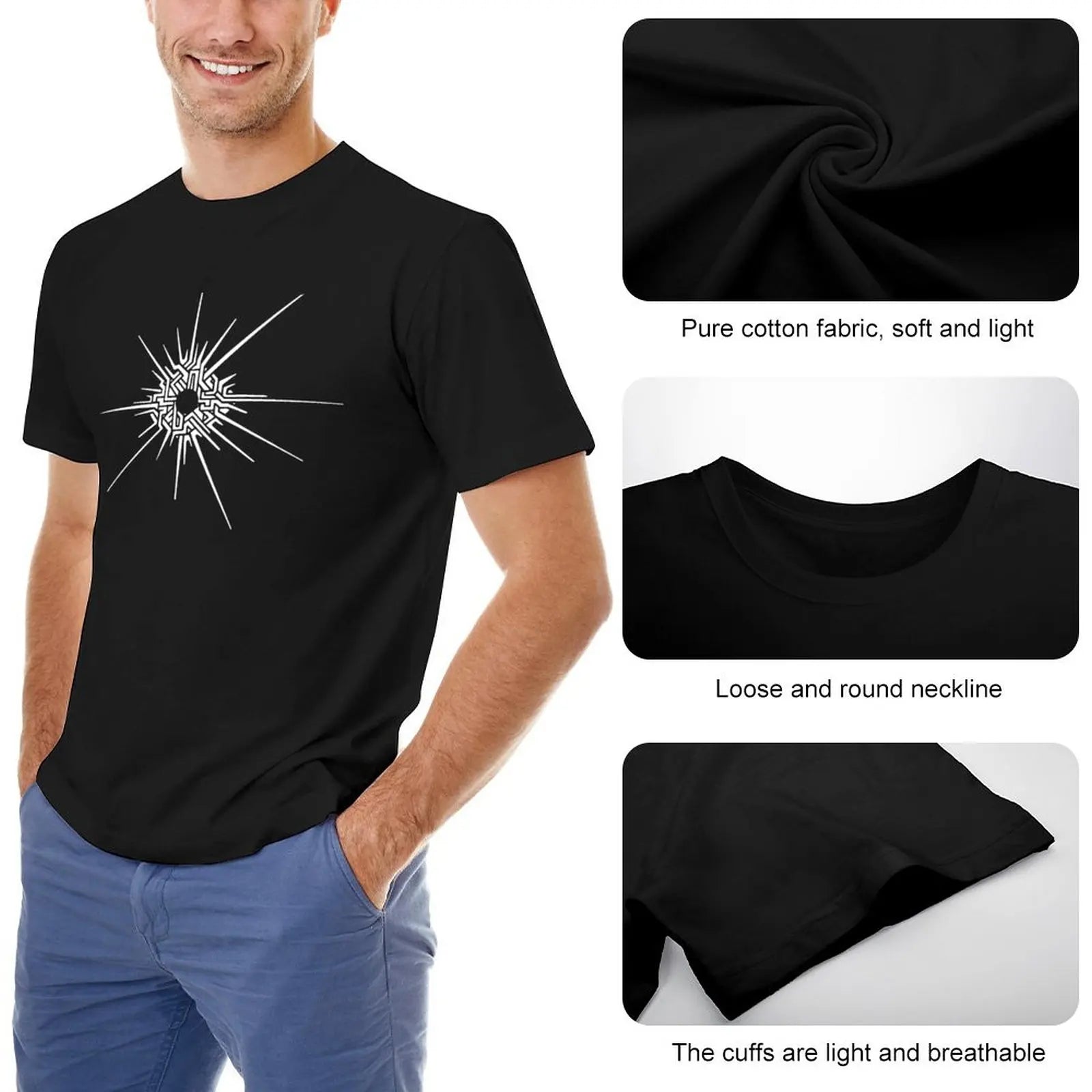 Outer Wilds? - Eye of the Universe (Symbol) [White] T-Shirt custom t shirt summer clothes clothes for men