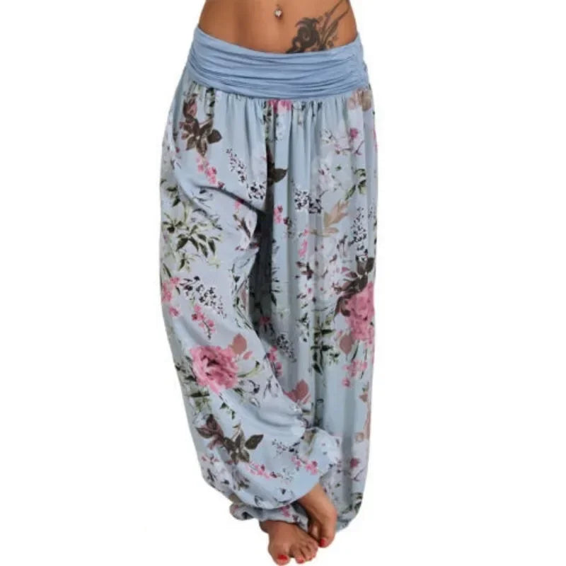 Ladies Fashion Print Wide Leg Pants Comfort Loose Pants Casual Pants Harlan Pants Casual  for Ladies