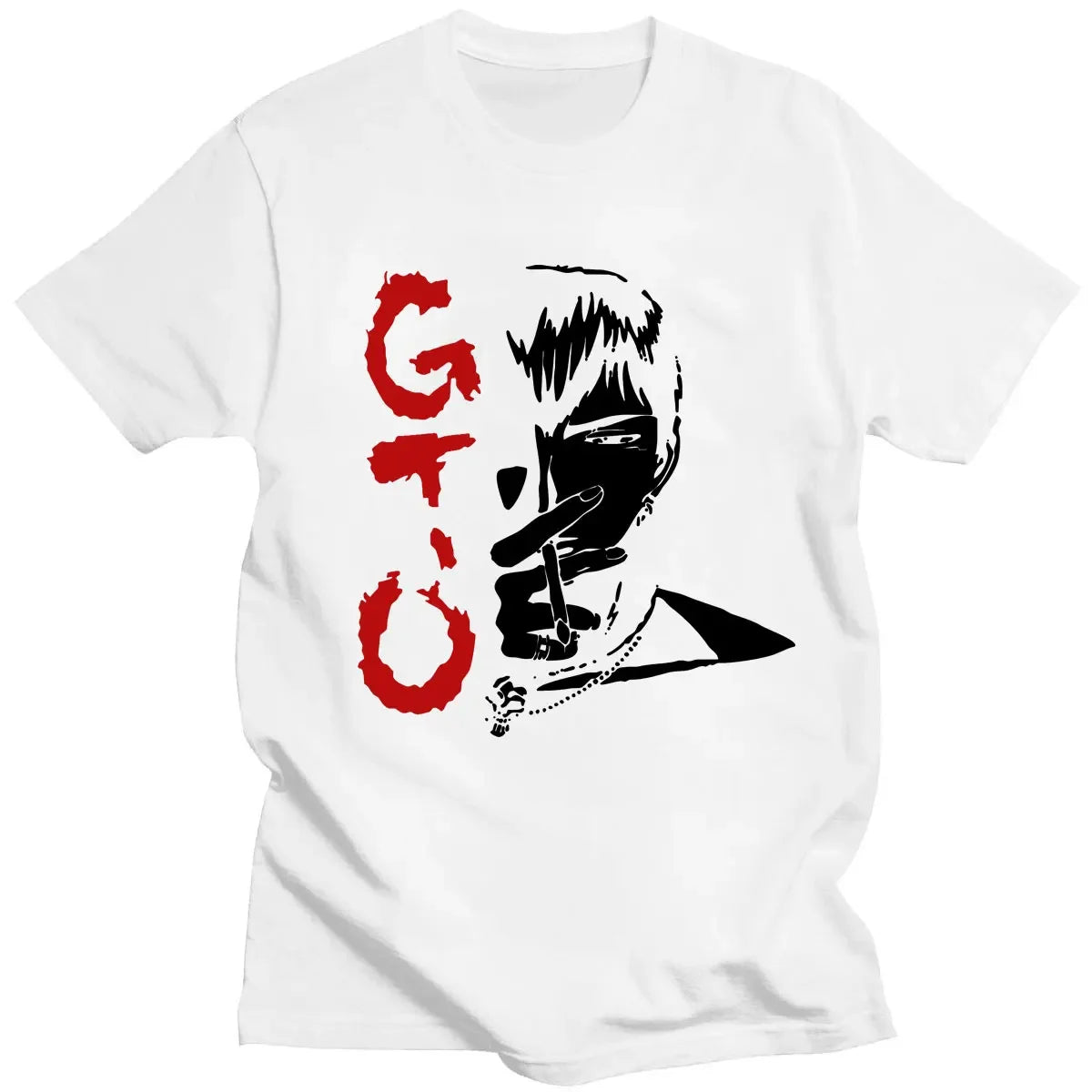 Harajuku Funny Anime Great Teacher Onizuka Men's T Shirt Short Sleeve GTO Manga Tshirt O-neck Tee Top Japan Eikichi Male T-Shirt