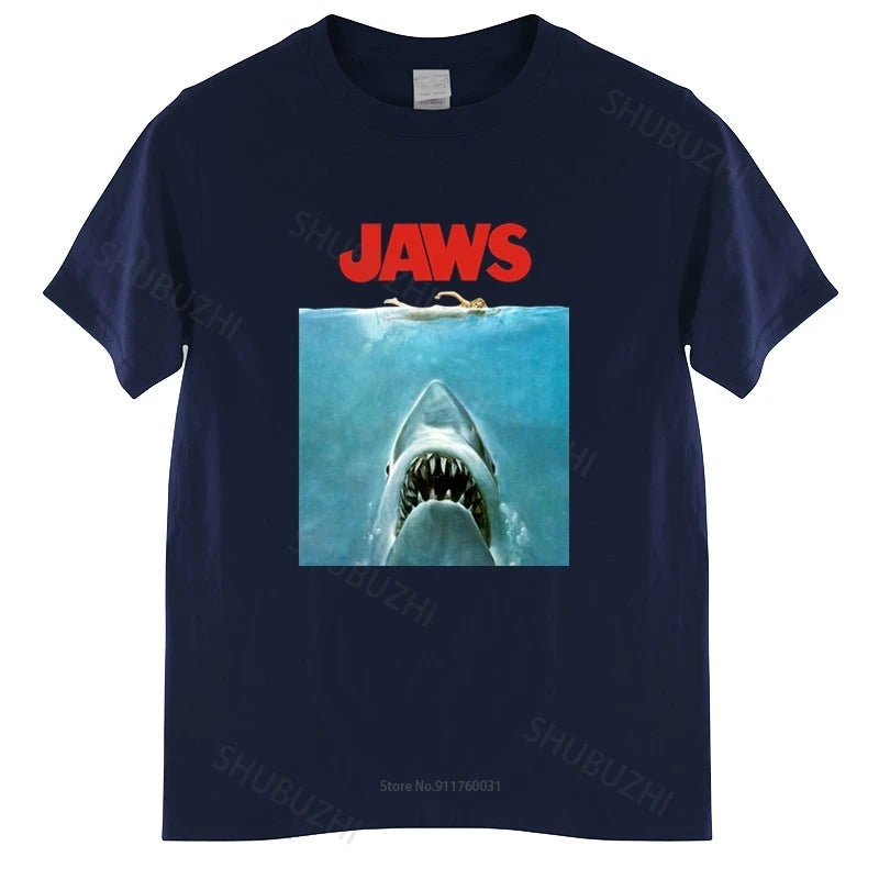 Homme t shirt summer men t-shirt Jaws Movie Vintage Poster Licensed Adult T Shirt brand top tees unisex teeshirt drop shipping